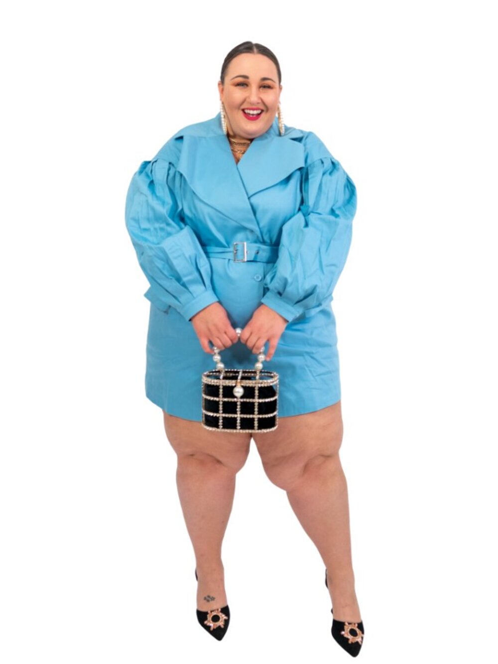 NatalieMeansNice Pale Blue Trenchcoat Dress